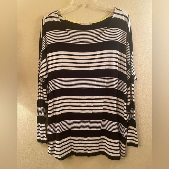 Joan Vass Tops - Joan Vass women’s long stripe knit top
